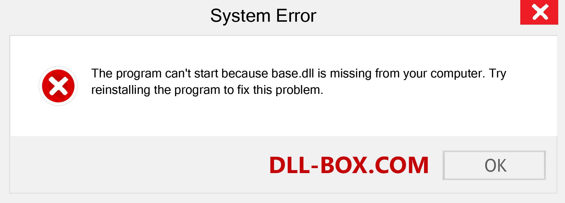  base.dll file is missing?. Download for Windows 7, 8, 10 - Fix  base dll Missing Error on Windows, photos, images